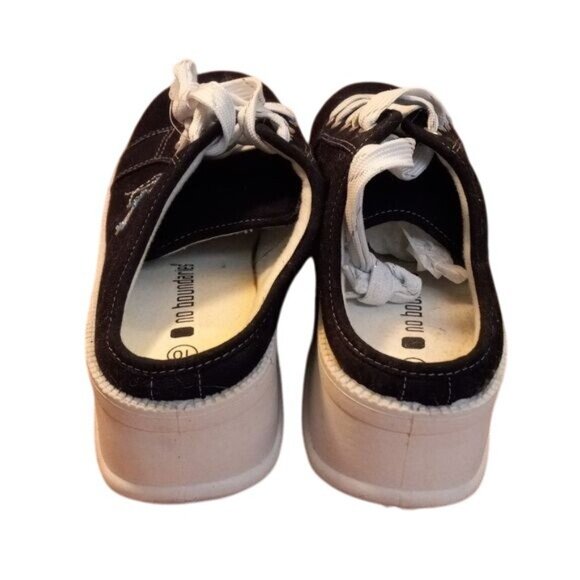 No Boundaries Size 10 Womens Canvas Platform Mules Sneakers Dragonfly Shoes NEW - Picture 2 of 6